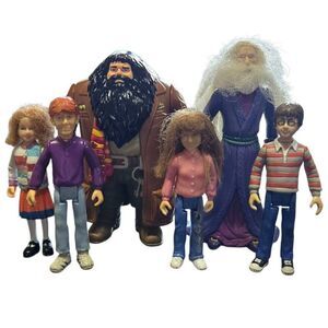 Harry Potter Vintage Figures Warner Bros 2002 Dumbledore Harry Hagrid Hermione R